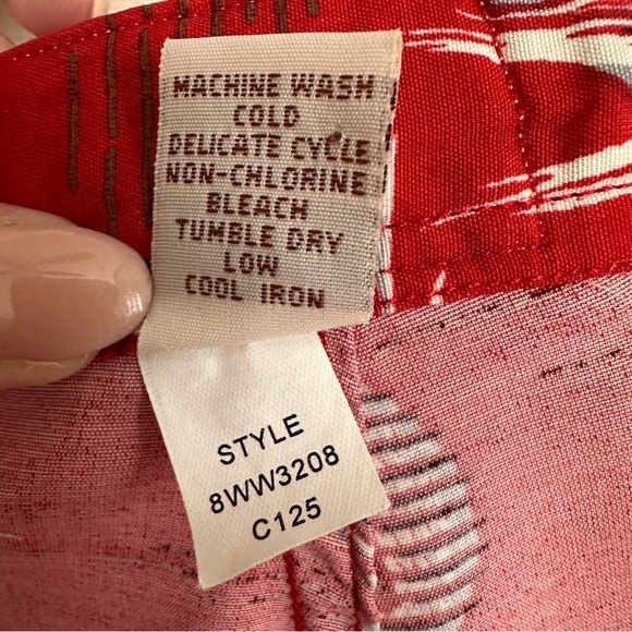 Vintage LUCKY BRAND Lucky Beach Red Hula Lounge Pants – Tropical Bamboo Print L - Picture 9 of 13